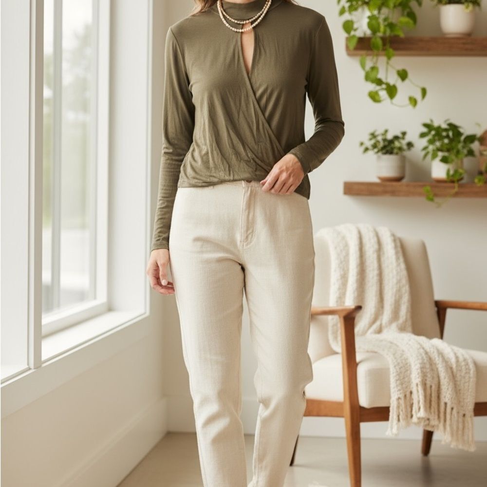 Brownish Long Sleeve Top